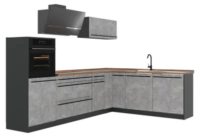 Obrázek produktu pro Rohová kuchyň Vicco R-Line Beton/Antracit 287 x cm pracovná doska Dub Goldkraft, Model 67522