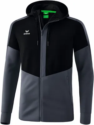 Produktbild von Erima Squad Trainingsjacke Mit Kapuze Kinder - Schwarz / Slate Grey