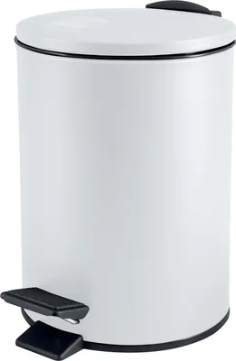 Produktbild von Spirella Kosmetikeimer 3 Liter Edelstahl mit Absenkautomatik und Inneneimer "Adelar" Badezimmer Mülleimer Softclose Abfalleimer weiß