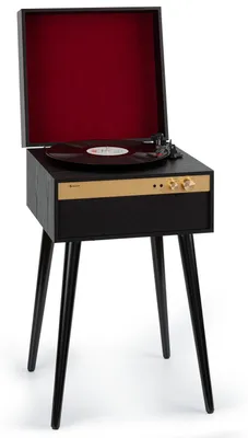 Produktbild von Auna Plattenspieler mit Lautsprecher, Plattenspieler mit Bluetooth & Standfüßen, Retro-Schallplattenspieler mit Bluetooth Transmitter & Receiver, Moderner Vinyl-Plattenspieler für Schallplatten