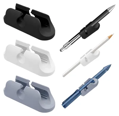 Produktbild von 3 selbstklebende Stifthalter aus Silikon, flexible Schreibtisch-Organizer für Büro, Schreibtisch und Whiteboard