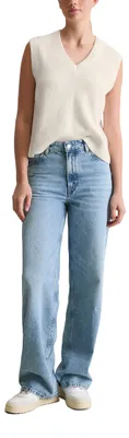 Productafbeelding van Marc O'Polo Denim dames jeansbroek van biologisch katoen, wijde pijpen