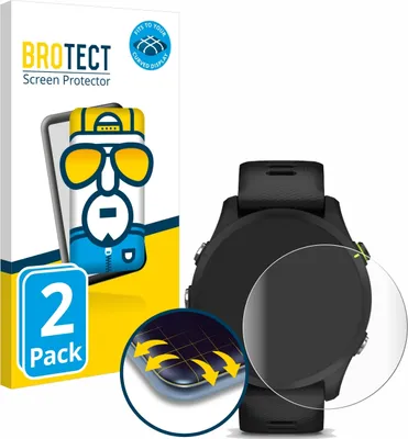 Produktbild von 2x BROTECT Fullscreen Schutzfolie für Garmin Forerunner 255 Music Displayschutz Folie Fullcover Klar Transparent