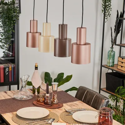 Produktbild von Selvacava Hängelampe aus Metall in Schwarz/Braun/Beige/Bronzefarben/Kupferfarben