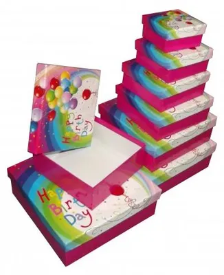 Produktbild von 8 Geschenkkarton Happy Birthday