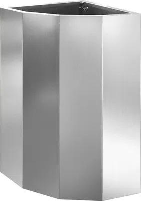 Obrázok produktu pre vidaXL Rohový kvetináč strieborný 30 x 30 x 50 cm Pozinkovaná oceľ