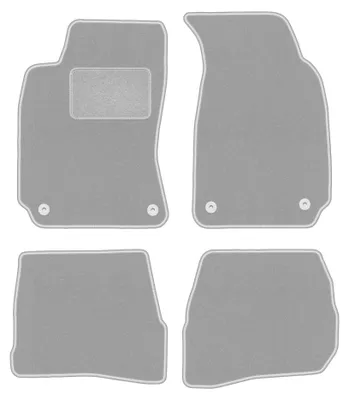 Obrázok produktu pre Velúrové autokoberce pre: Volkswagen Passat B5 1996-2001 (sedan/kombi) – sada 4 ks, sivé, na mieru – Wielganizator OSLO