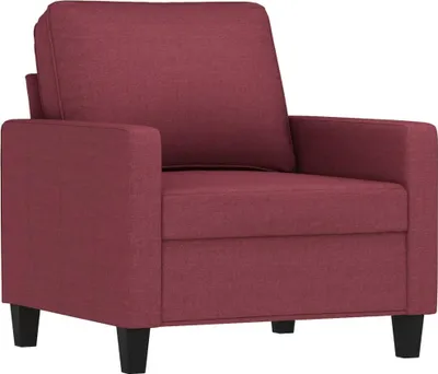 Imagen del producto de Sillón vidaXL, color burdeos, 60 cm, tapizado en tela
