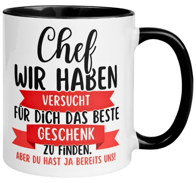 Produktbild von Tasse Chef – „Für dich das beste Geschenk“ – Geschenk Bester Chef