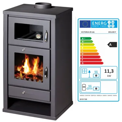 Produktbild von Victoria Deluxe F Kaminofen – 11,30 kW, Backfach, kompakt, effizient & modern