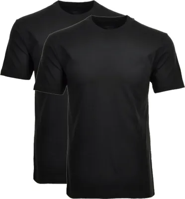 Produktbild von RAGMAN Herren T-Shirt 2er Pack - 1/2 Arm, Unterhemd, Rundhals Schwarz 5XL