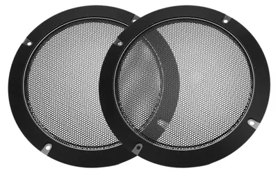 Lautsprechergitter 6,5 Zoll 184 mm rund schwarz 2 Stück