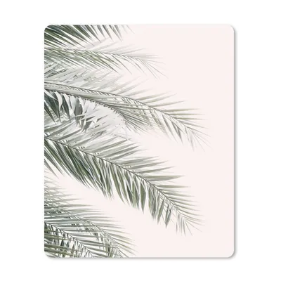 Produktbild von MuchoWow® Mauspad Mousepad Pflanze - Grün - Natur - Weiß 30x40 cm - Mousepads - Maus Mat - Pad - Mausunterlage - Mausmatten