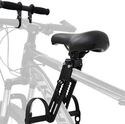 Productafbeelding van Famanu kinderzitje met stuurbevestiging, veilig en comfortabel, geschikt voor mountainbikes – zwart
