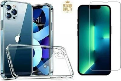 Produktbild von Hochwertige Hülle mit Kameraschutz für iPhone 13 Mini Schutz Case + Display Schutzglas 9H Panzerfolie