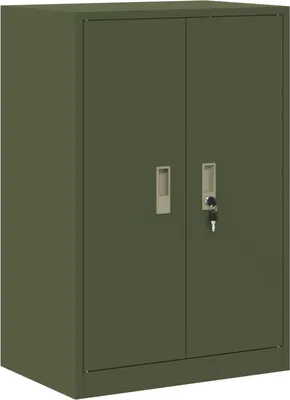 Imagen del producto de vidaXL Armario de almacenamiento, verde oliva, 60 x 40 x 90 cm, acero