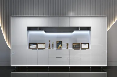 Immagine prodotto di Spazioso armadio da ufficio bianco dal design moderno 360x45x200 cm