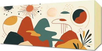 Produktbild von Bild 40x20cm Farbenkosmos