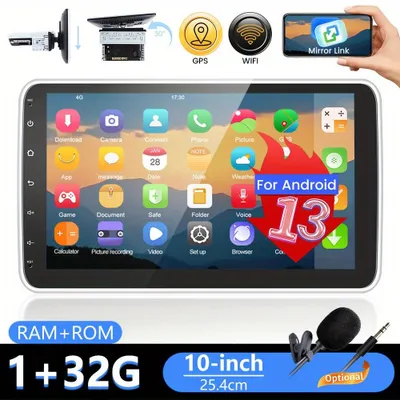 Obrázok produktu pre Android autorádio – 1-DIN multimediálne zariadenie do auta – Autorádio s GPS navigáciou – Autostereá s Bluetooth