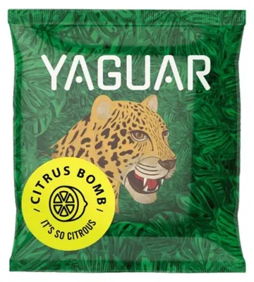 Produktbild von Yaguar - Mate Tee Probe Citrus Bomb 50g - Mit Zitrone, Limette, Orange - Luftgetrocknet - Mild, Wenig Staub - Yerba Mate aus Brasilien - 18 Monate Gereift