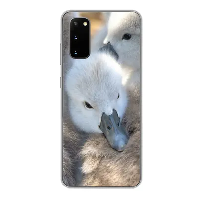 Produktbild von MuchoWow® Handyhülle Schutzhülle Hülle für Samsung Galaxy S20 Schwäne - Licht - Küken Silikon Softcase Handy Hülle - Bild