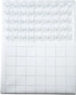 Produktbild von Galzone Duschvorhang Karomuster 2 x 1,5 m Polyester weiß