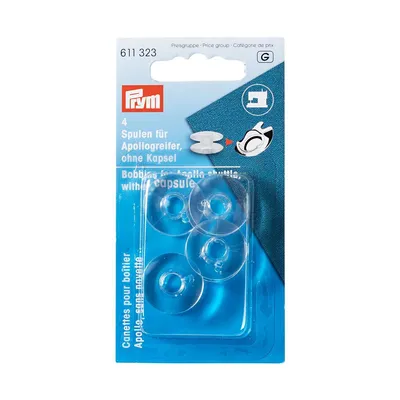 Produktbild von Prym 611323, Spule, Transparent, 4 Stück(e), Kunststoff, 2 cm, 10,5 mm