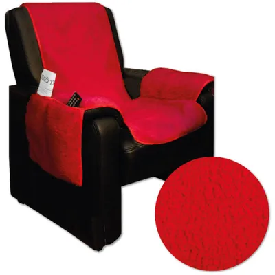 Productafbeelding van Sesselschoner, Lammflor, 147 x 147 cm, rood - salsa