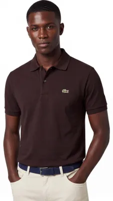 Produktbild von Braunes Poloshirt Lacoste klassische Passform 2 Knöpfe