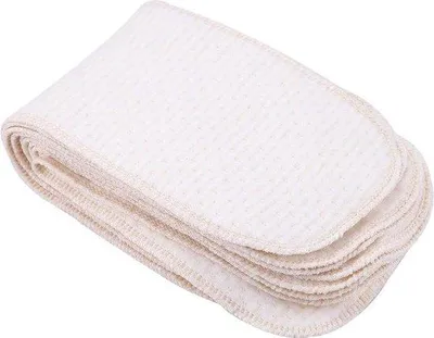 Immagine prodotto di 10 pannolini in cotone traspirante per neonati, riutilizzabili e lavabili