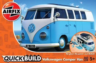 Image de Airfix Quickbuild VW Camper Van - Bleu