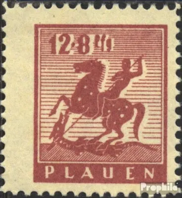 Produktbild von Briefmarken Plauen im Vogtland 1945 Mi 5y postfrisch Freimarken