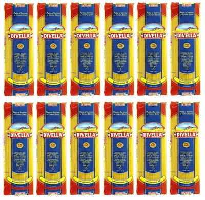 Produktbild von 12x Divella Vermicellini n°10 Hartweizengrieß Pasta Italienische Nudeln 500g Packung + Italian Gourmet Polpa di Pomodoro 400g Dose