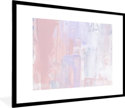 Produktbild von MuchoWow® Gerahmtes Poster Farbe - Pastell - Gestaltung 80x60 cm - Poster mit Schwarzem Bilderrahmen Wandposter Rahmen Foto Bilder - Schlafzimmer-Dekorationen - Fotoposter