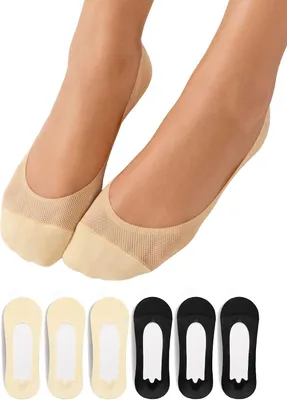 Produktbild von Sneakersocken 6 Paar, Baumwolle, rutschfest, atmungsaktiv, für Sneakers