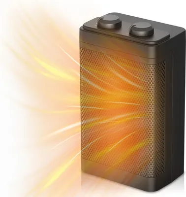 Produktbild von PTC Keramik Heizlüfter 1500W Standgerät – Schnellheizer mit 60° Oszillation & 3 Modi, Umkippschutz,