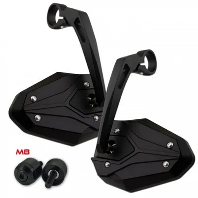 Image de Rétroviseur d'extrémité de guidon HERO 1 ALU noir M8
