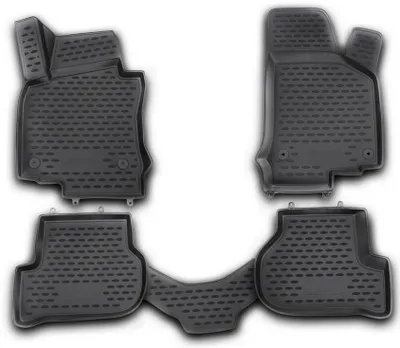 Gummi Fußmatten Set für VW Golf 6, Bj. 4/2009-2012, 4-teilig, schwarz