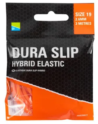 Produktbild von PRESTON DURA SLIP HYBRID ELASTIC - SIZE 19 - orange- 2,6 mm - 3m