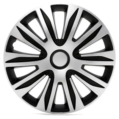 Produktbild von 4x 16" Zoll Radkappen Schwarz/Silber Radzierblenden Radblenden 16 NARDO ARGO