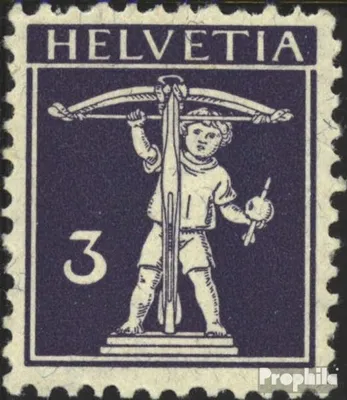 Produktbild von Briefmarken Schweiz 1910 Mi 112II postfrisch Tellknabe