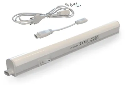 Image de Briloner Leuchten 2379-046 Réglette LED à lumière blanc neutre, idéale pour meubles, placards, cuisine, interrupteur intégré, 4W, 31,3cm