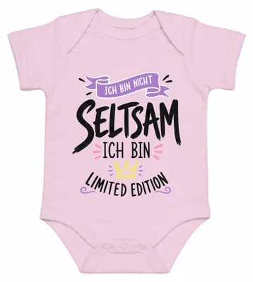Image de Je ne suis pas bizarre, je suis une édition limitée : body pour bébé, avec l'inscription "Krone Sarkasmus" (Couronne et sarcasme), couleur rose, taille 6/12 mois