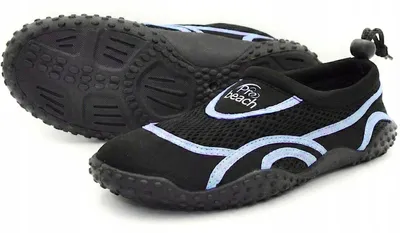 Produktbild von Damen Wasserschuhe Schwarz Blau Badeschuhe Strandschuhe zum Schwimmen Strand Meer 40