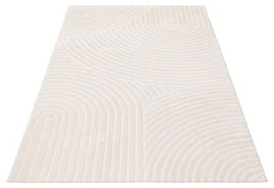 Produktbild von Paco Home Teppich Wohnzimmer Kurzflor Skandi Boho Arche Bogen Einfarbig 3D Geometrisch 80x150 cm