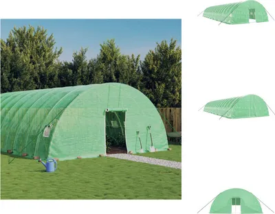 Immagine prodotto di vidaXL Serra con struttura in acciaio verde 108 m² 18x6x2,85 m - Serre