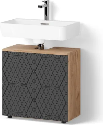 Immagine prodotto di Mobile sottolavabo per bagno Livinity Ronco Antracite con struttura a nido d'ape 60 x 59 cm, Model 52883