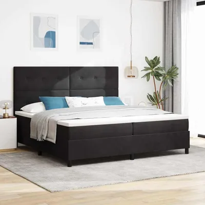 Produktbild von Maison Exclusive - Boxspringbett mit Kopfteil Schwarz 200 x 200 cm Samt