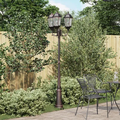 Immagine prodotto di vidaXL Lampada da giardino bronzo 61 x 53 x 235 cm Alluminio e vetro