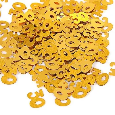 Geburtstagskonfetti 14g, 30. Geburtstag, Gold, 1 Pack